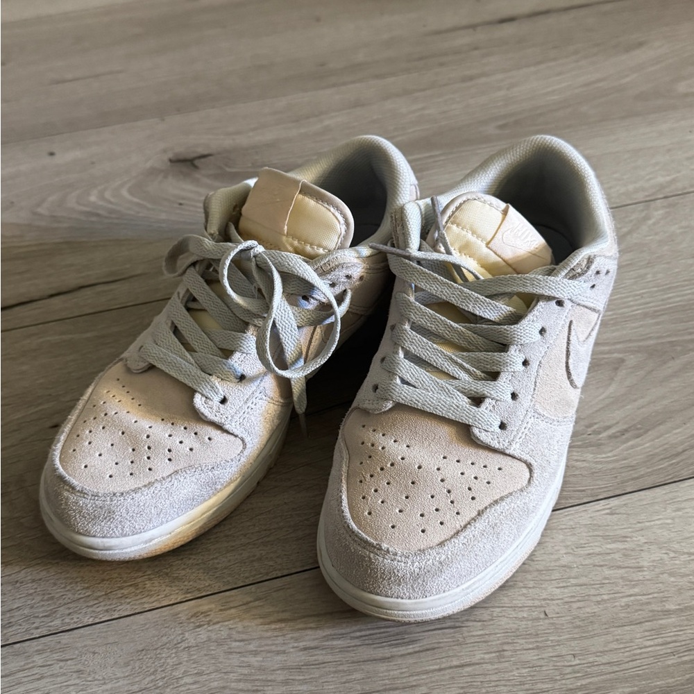 Beige and Gray Casual Sneakers